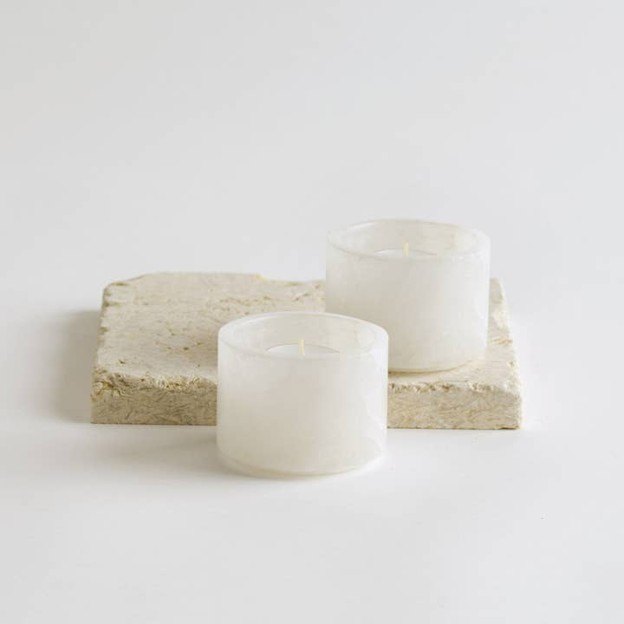 Santo Alabaster Footed Bowls, Set of 2